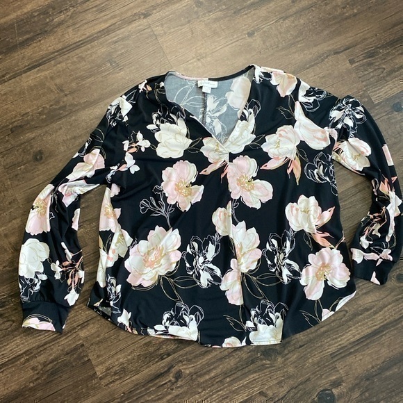 Jacklyn Smith Floral top size XL-#307 - Picture 1 of 10
